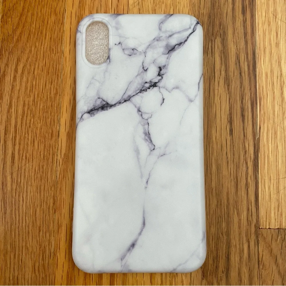 iPhone X/XS White Marble Phone Case